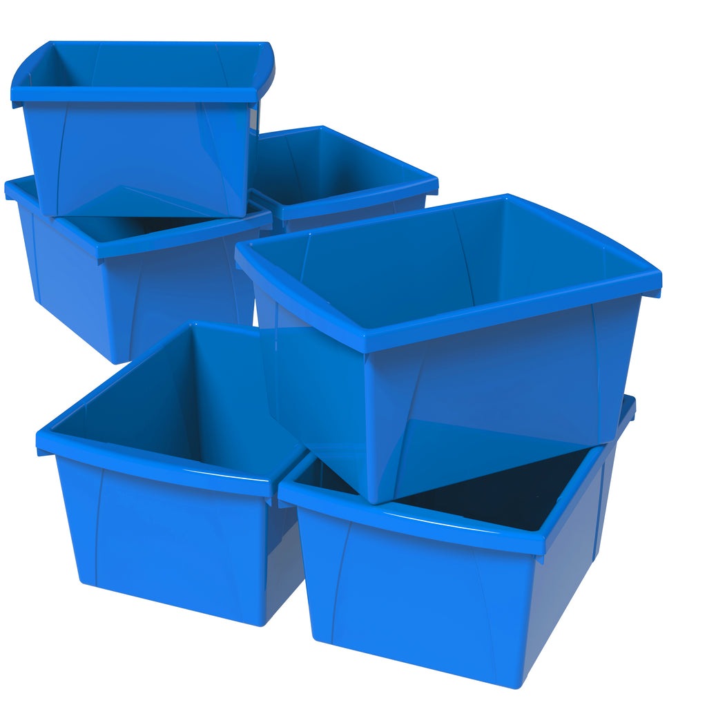 4 Gallon Storage Bin, Blue (6 units/pack)