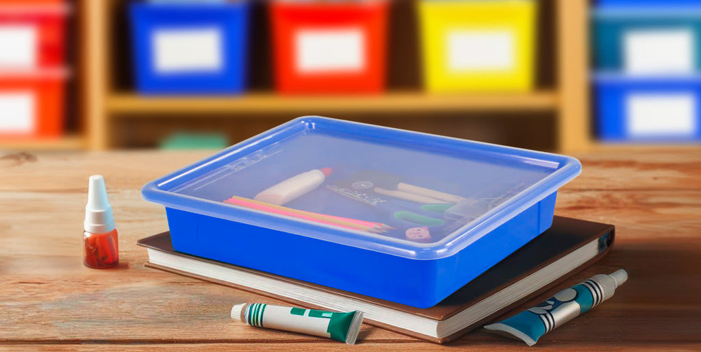 Flat Storage Trays with Lid