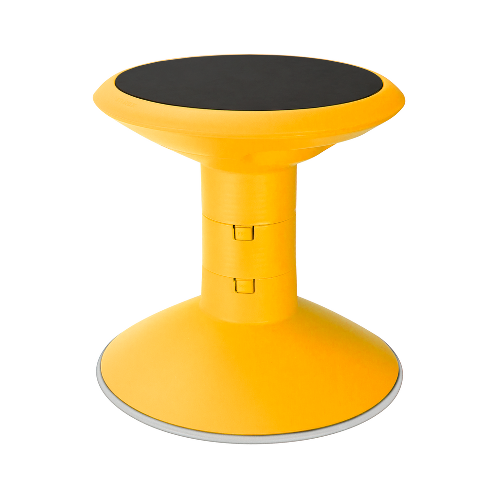 Storex Adjustable Wobble Chair, Non-Slip Base, 12-18 Inch Height, Yellow