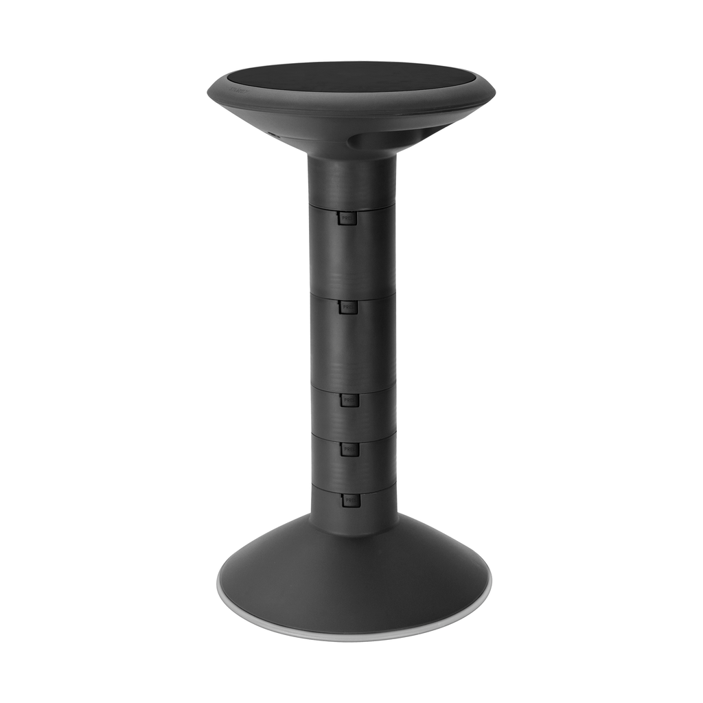 Storex Active Tilt Stool, Adjustable 12-24 Inch Height, Black