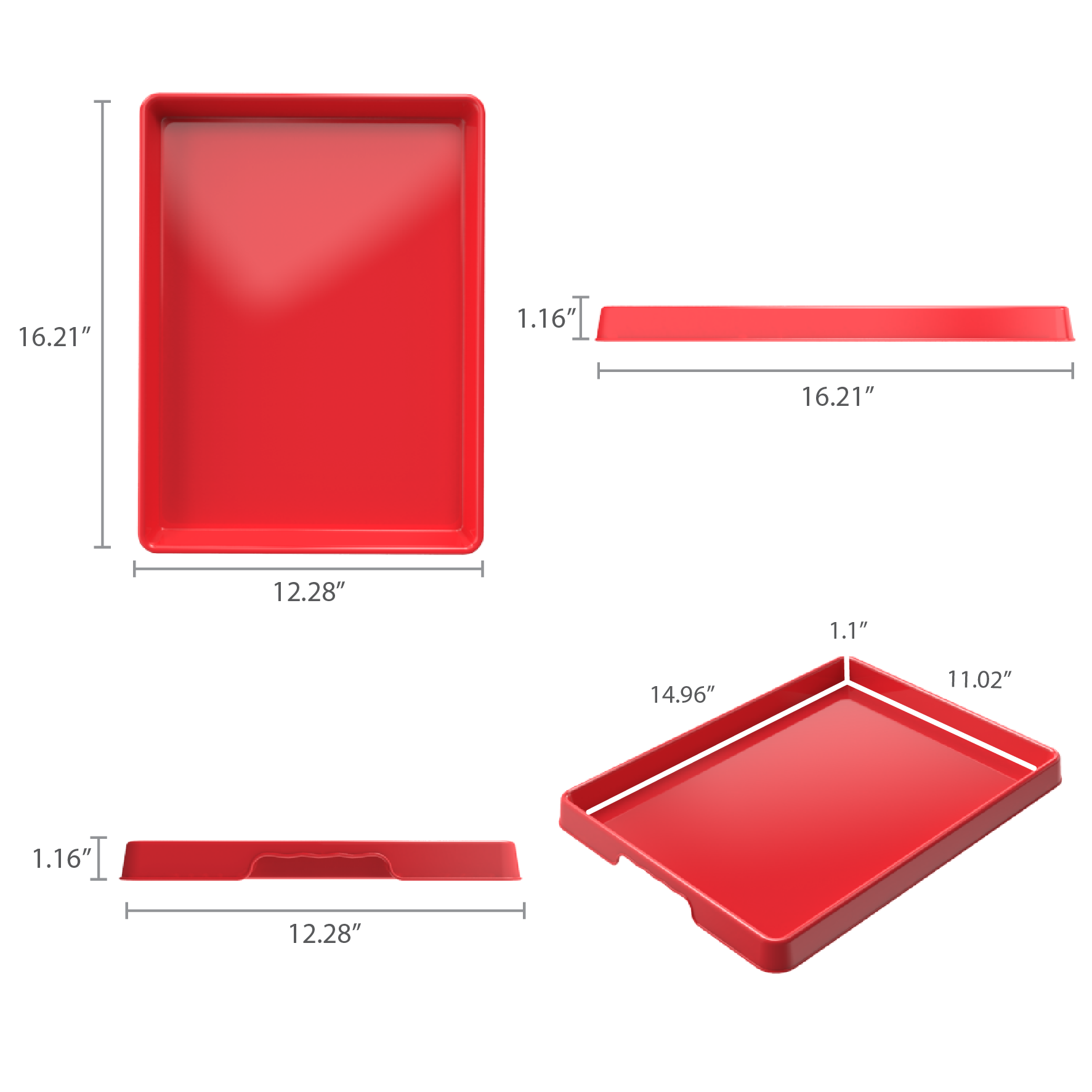 Large red tray online