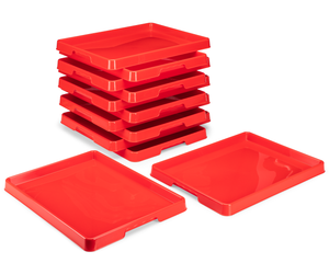 Storex plateau pour le tri et l'artisanat, 12 x 16 pouces, rouge, lot de 12                                             