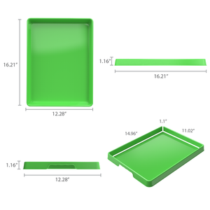 Storex plateau pour le tri et l'artisanat, 12 x 16 pouces, vert, lot de 12                                              