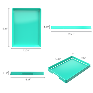Storex plateau pour le tri et l'artisanat, 12 x 16 pouces, sarcelle, lot de 12                                          
