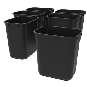 Waste and Recycling Baskets, Medium (6 units/pack) Black