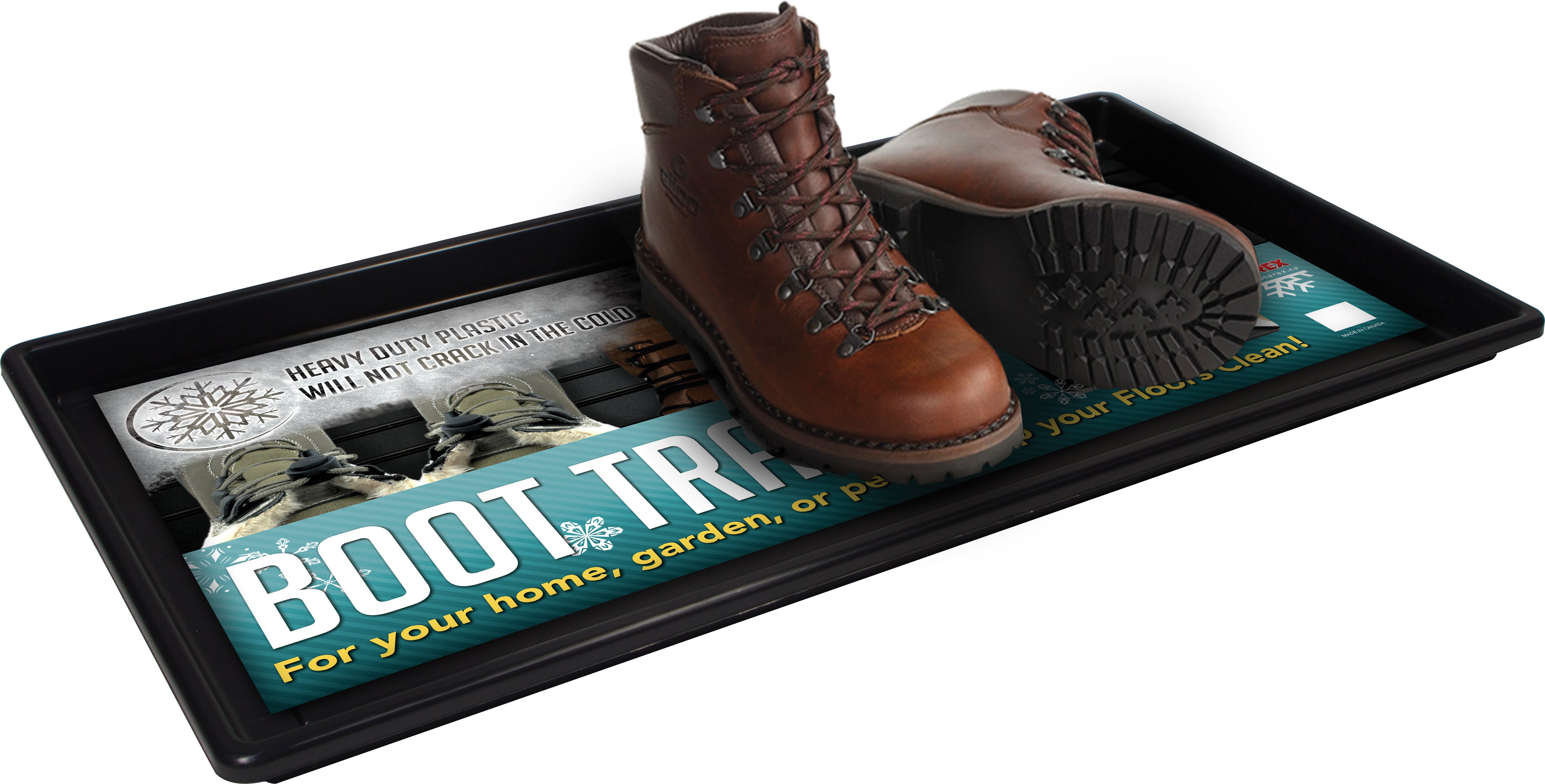 Stackable Boot Trays Large Boot Tray, Black – Storex