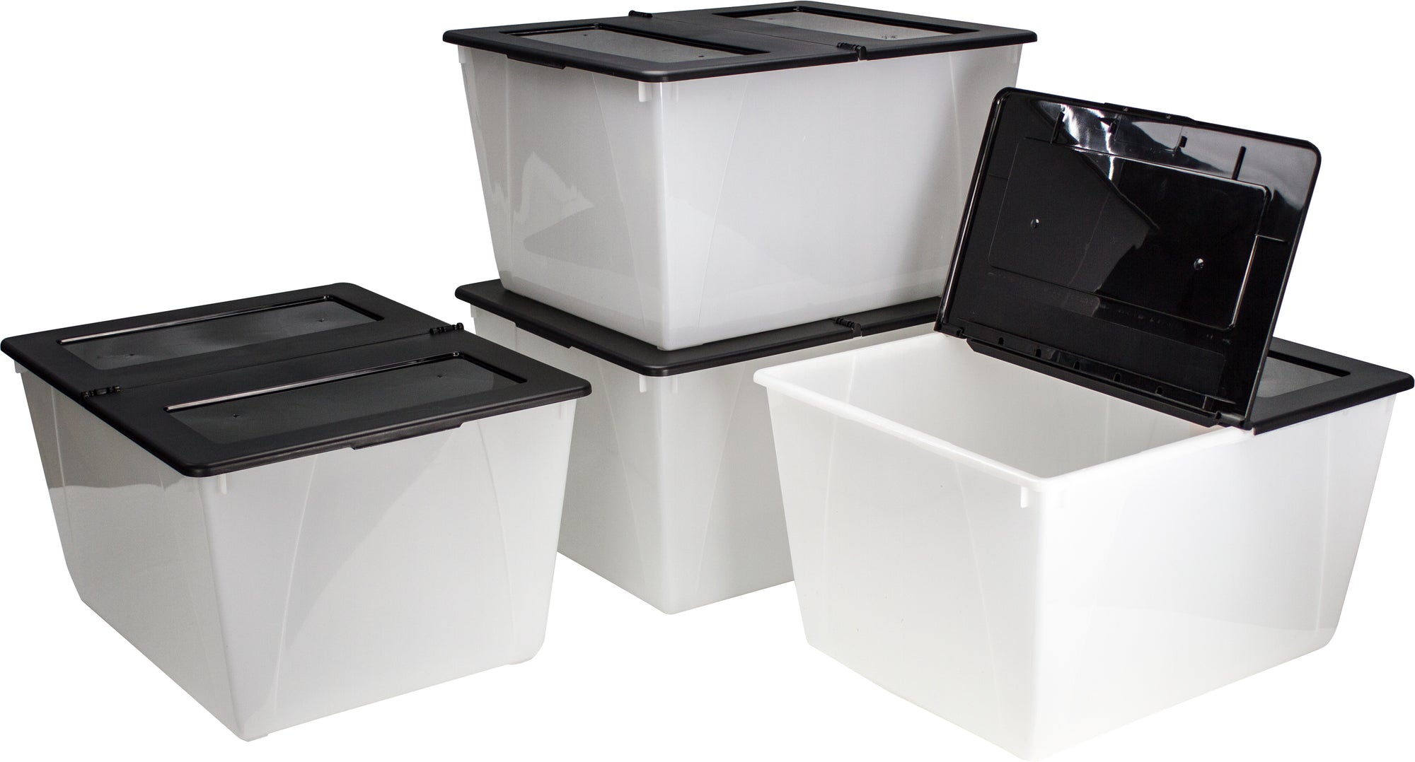 16 Gallon/60 L, Storage Tote with Lid (4 units/pack)
