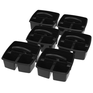 Storex Small Caddy, Black, 6-Pack