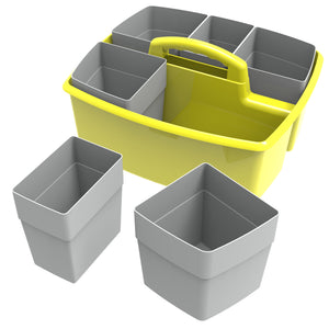 Storex Grand Caddy avec tri Coupes, jaune, 2-Pack