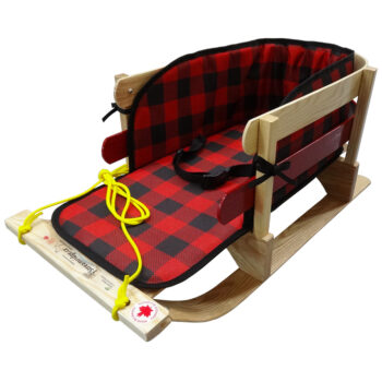 Traditional 2 Hoop Sleigh w/belted plaid pad - boxed