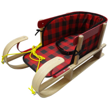 Traditional SnowKiss Sleigh w/belted plaid pad - boxed