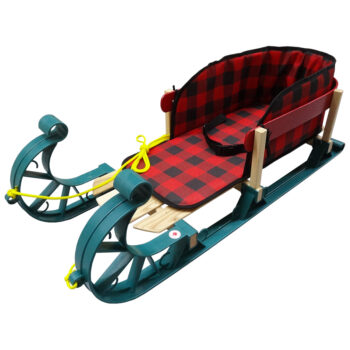 Alpine Kinder Sleigh w/belted plaid pad - boxed