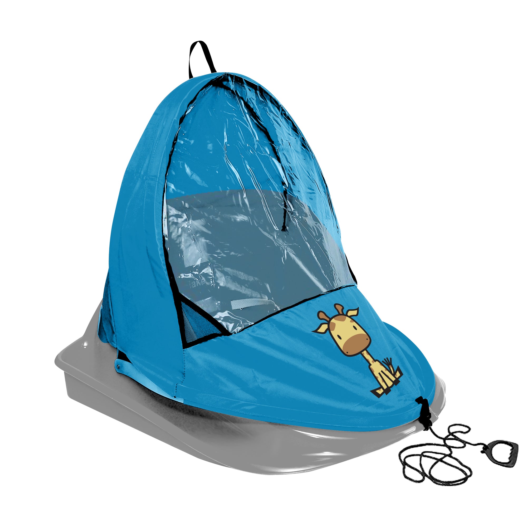 Snowflake Sled and Weather Shield Combo, Blue