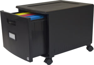 Mobile File Drawer, Black