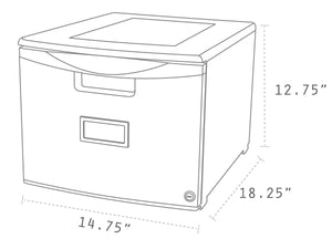 File Drawer, Gray/Black