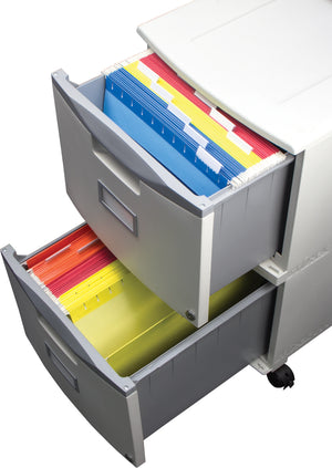 Mobile File Cabinet, Gray