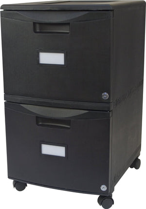 Mobile File Cabinet, Black