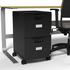 Mobile File Cabinet, Black