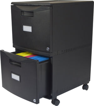 Mobile File Cabinet, Black