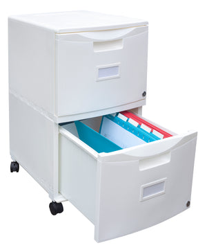 Mobile File Cabinet, White