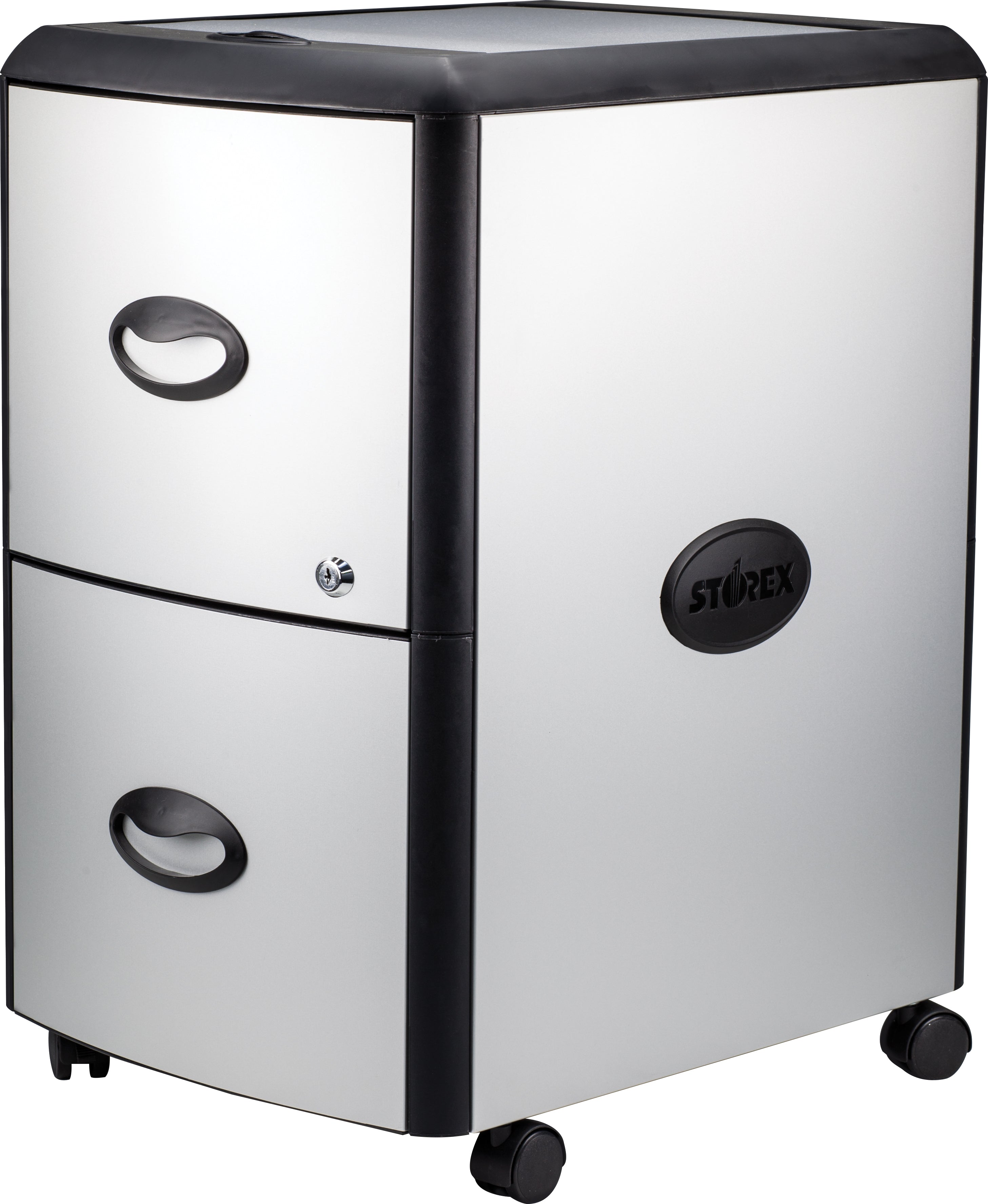 Deluxe File Deluxe File Cabinet with Roll Top, Grey – Storex
