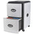 Deluxe File Cabinet with Roll Top, Grey