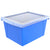 Storex bac de rangement 4 gallons (15l) avec couvercle, couleurs assorties, lot de 6                                    