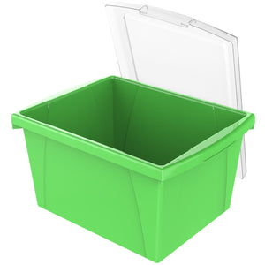 4 Gallon Storage Bin with Lid, Green