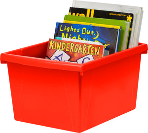 4 Gallon Storage Bin with Lid, Red