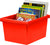 4 Gallon Storage Bin with Lid, Red