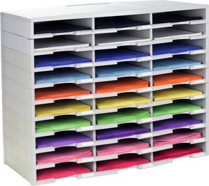 30 Compartment Literature Sorter, Gray