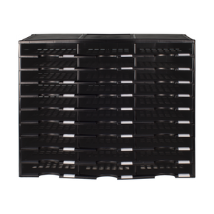 30 Compartment Literature Sorter, Black