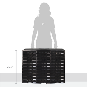30 Compartment Literature Sorter, Black