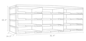 12 Compartment Literature Sorter, Gray