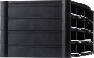12 Compartment Literature Sorter, Black