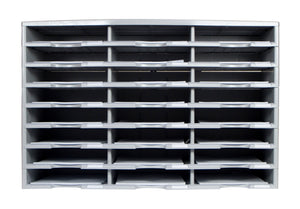 24 Compartment Literature Sorter, Gray