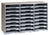 24 Compartment Literature Sorter, Gray