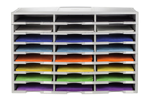 24 Compartment Literature Sorter, Gray