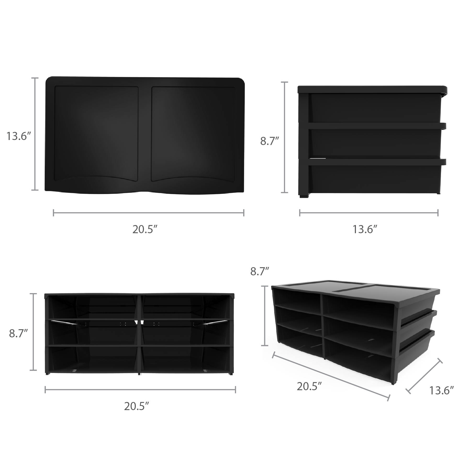 Quick Stack Letter Paper Sorter, Black – Storex