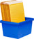 Storex bac de rangement pour classe, 4 gallons (15l), bleu, (paquet de 6)                                               