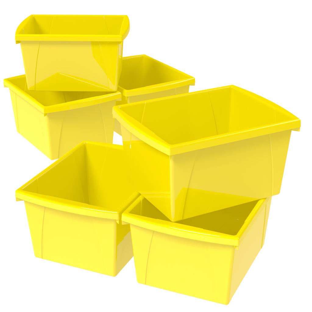 4 Gallon Storage Bin,Yellow (6 units/pack)