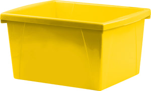 Storex bac de rangement 4 gallons (15l) jaune, lot de 6                                                                 