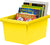 Storex bac de rangement 4 gallons (15l) jaune, lot de 6                                                                 