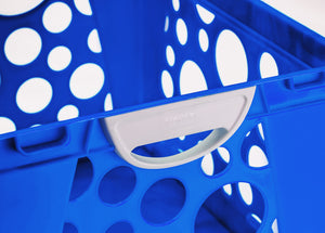 Premium Crate with Handles, Blue
