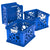 Storex caisse avec poignées confort, bleu, (boîte de 3)                                                                 