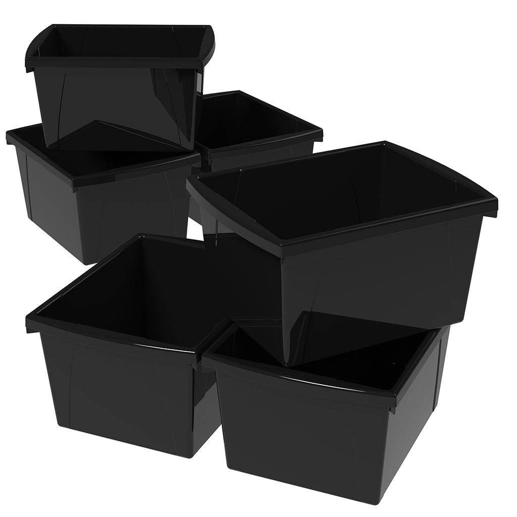 4 Gallon Storage Bin, Black – Storex
