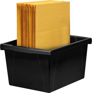 4 Gallon Storage Bin, Black