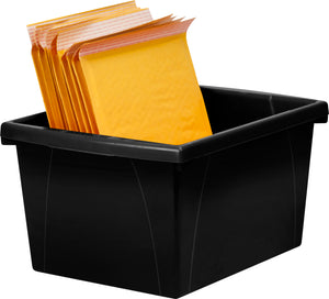 4 Gallon Storage Bin, Black