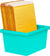 4 Gallon Storage Bin, Teal