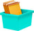 4 Gallon Storage Bin, Teal